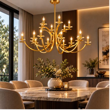 Brass Chandelier Hover