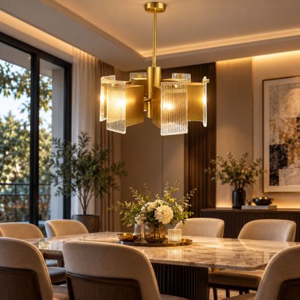 Glass Chandelier Hover