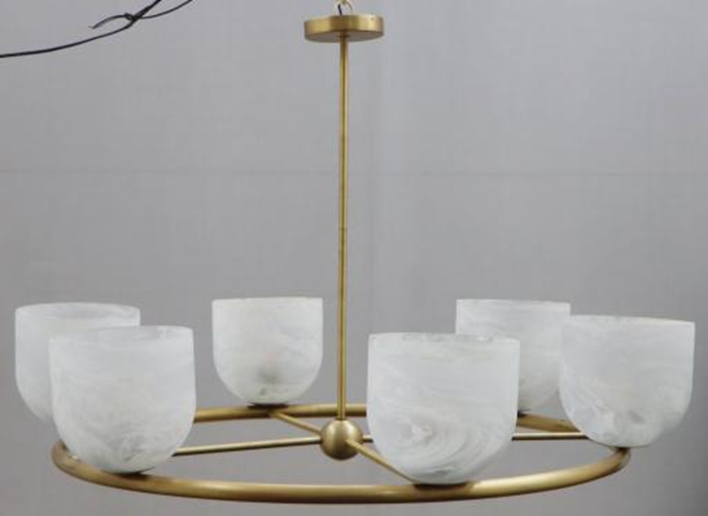 Swirl Glass Chandelier